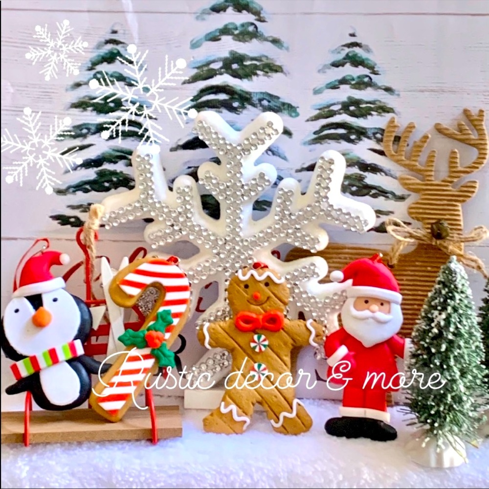 Holiday Tier Tray Decor 4 Pc set